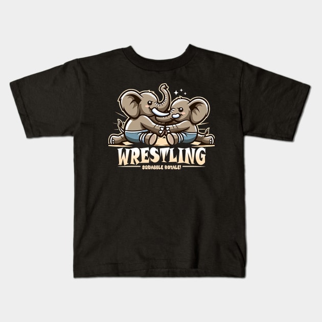 wrestling Kids T-Shirt by AOAOCreation